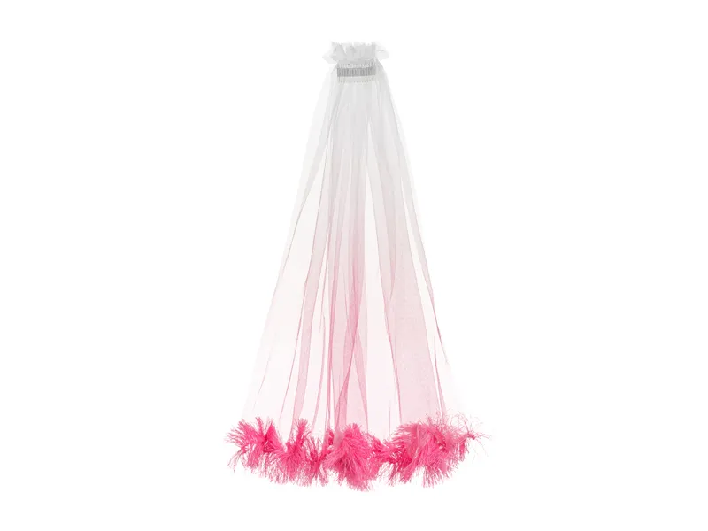 Sluier met Franjes Pink Ombre 69cm