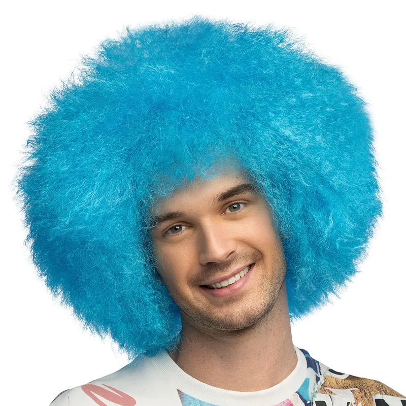 Pruik Sugar Neonblauw