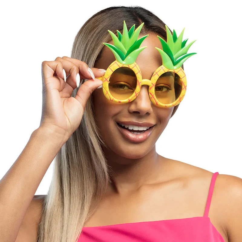 Partybril Ananas geel