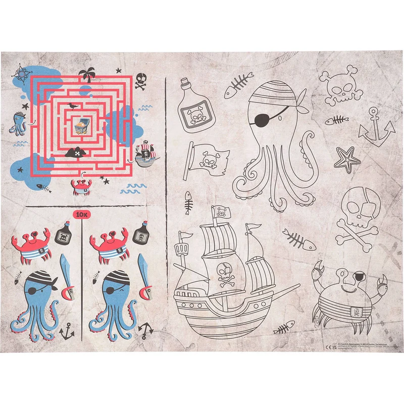 Pirate Party Activiteiten Placemat (6st)