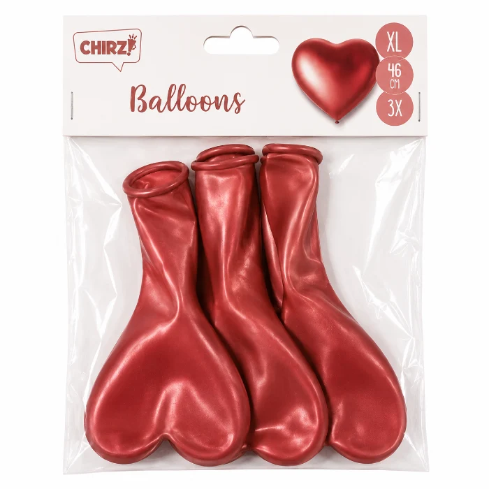 Ballonnen hart roségoud 46 cm - 3 stuks