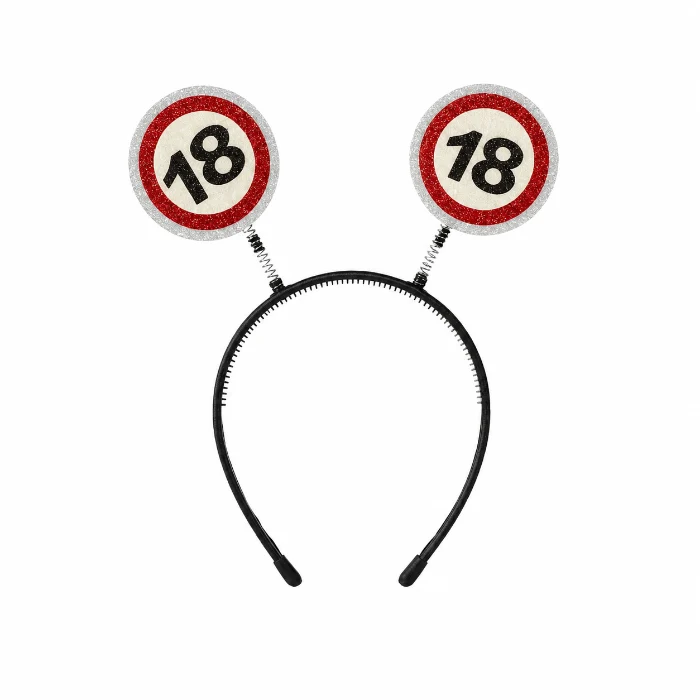 Diadeem 18 jaar verkeersbord