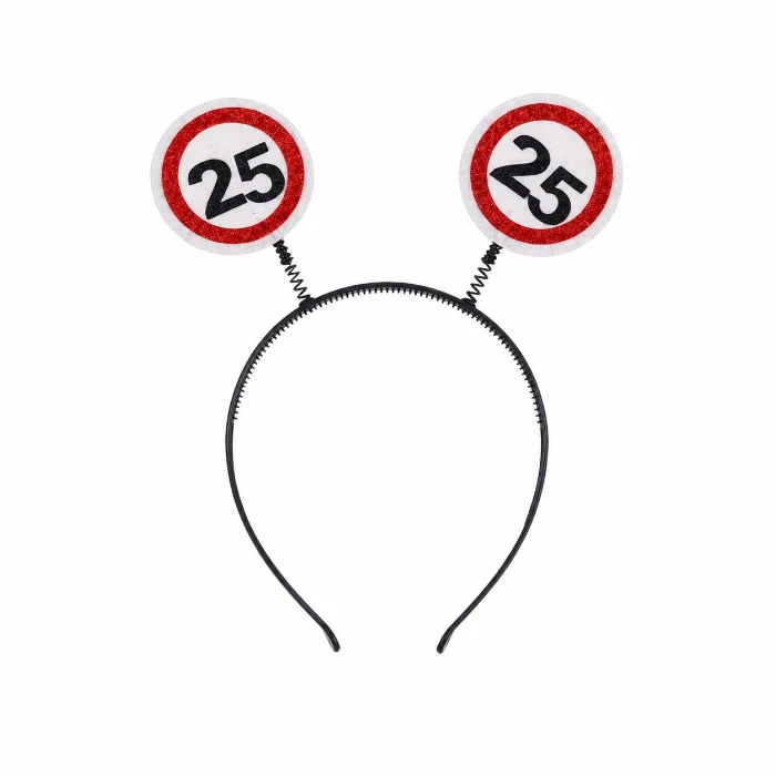 Diadeem 25 jaar rood/wit