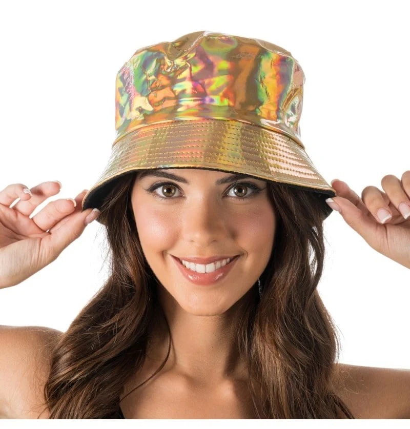 Bucket Hoedje Goud Iriserend