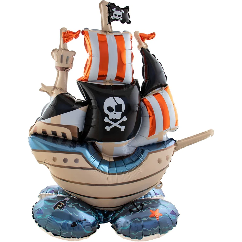 Folieballon Piratenschip Staand (70x81cm)