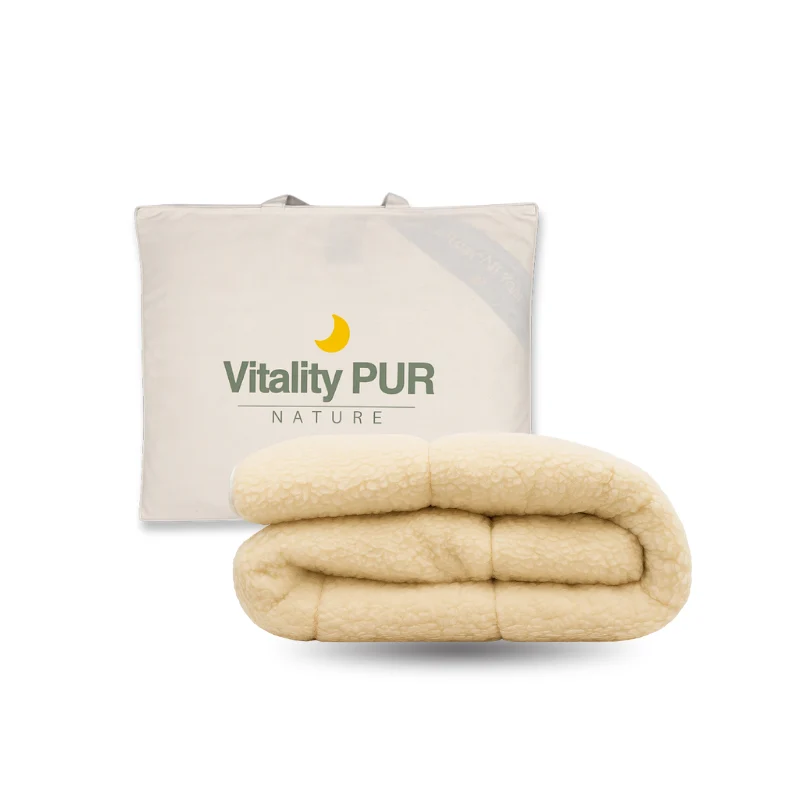 Vitality Pur - Wollen onderdeken - Natuurlijk warm slaapcomfort - 160x200cm