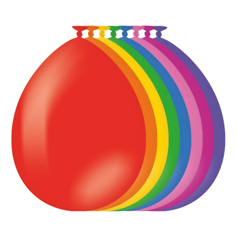 Multikleur ballonnen 25 stuks 30cm