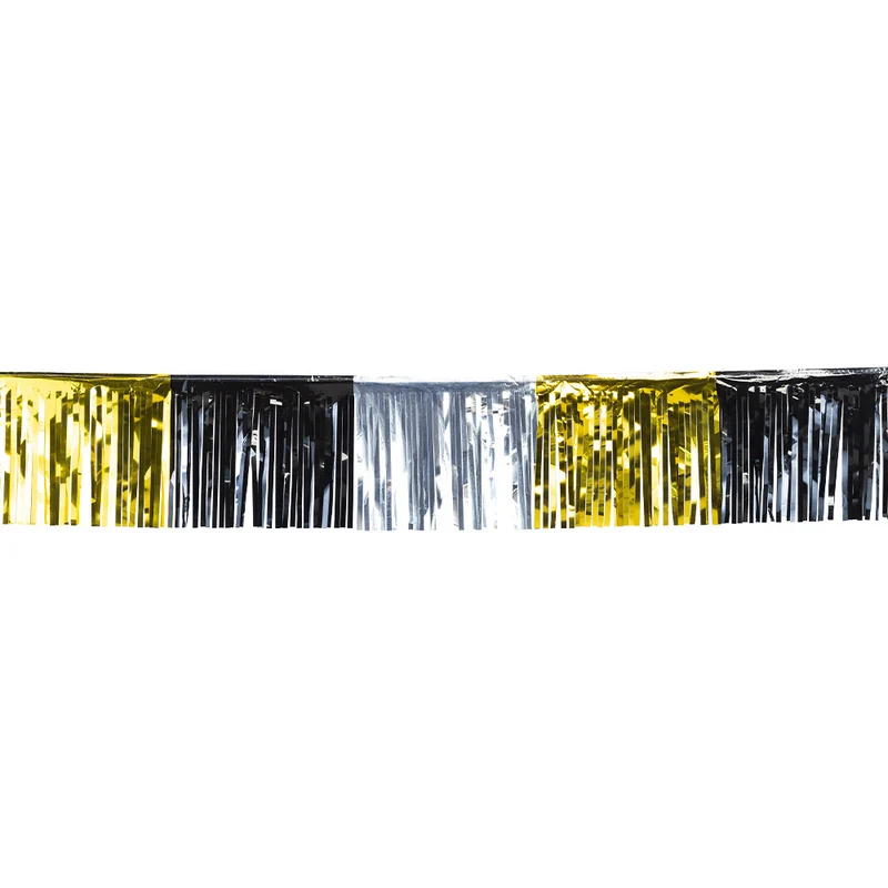Franjeslinger Metallic zwart/goud/zilver