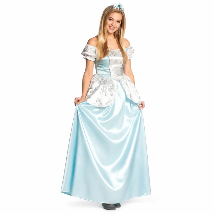 Kostuum prinses Maribel blauw/wit meisje maat 40/42