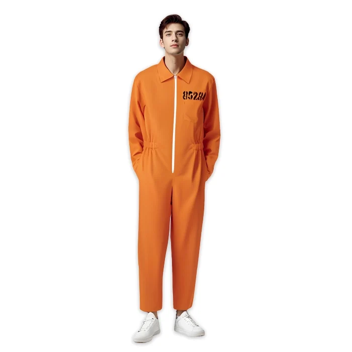 Kostuum gevangene - oranje overall one size