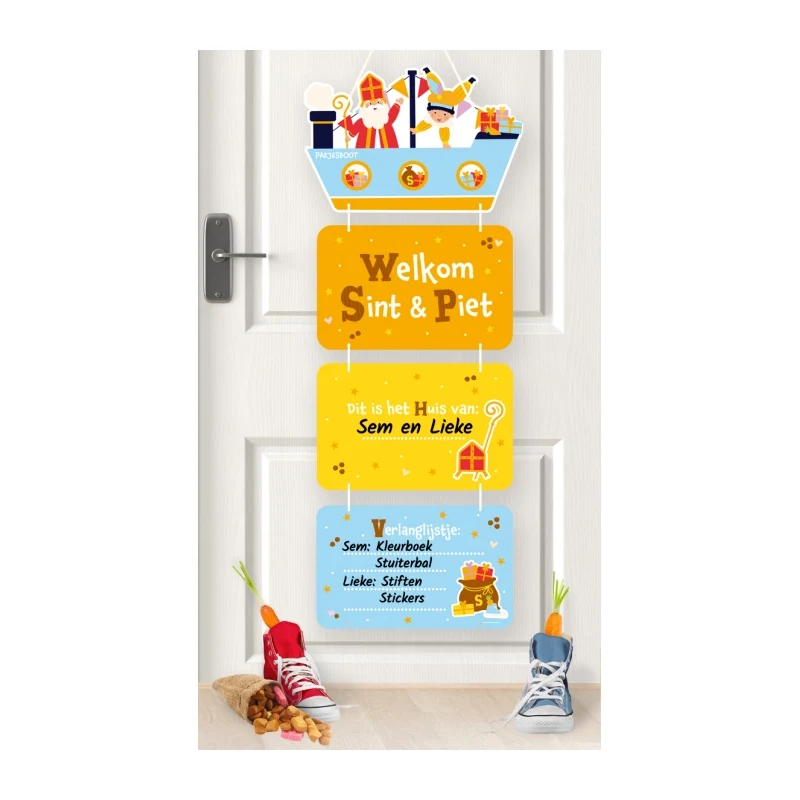 Deur decoratie - Sinterklaas