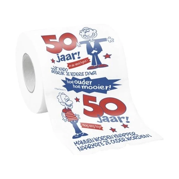 Toiletpapier 50 jaar - man