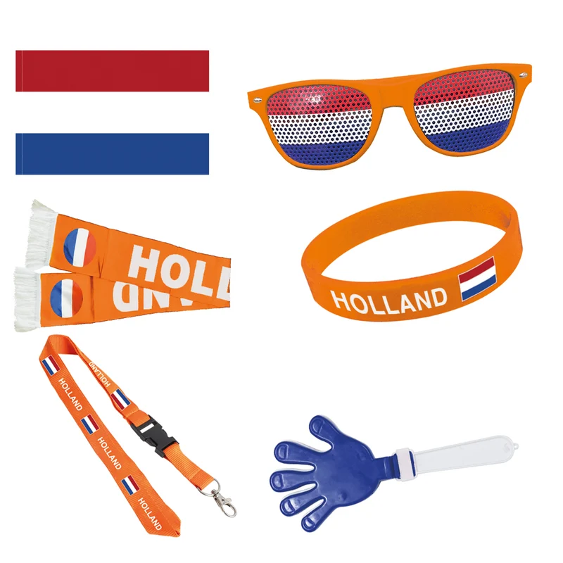 Holland supporter pakket | Complete fan set met sjaal, vlag en meer