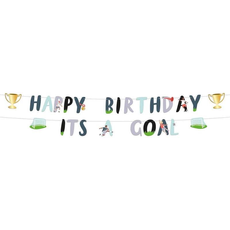Fantastic Voetbal Happy Birthday Letterslinger (1,5m)