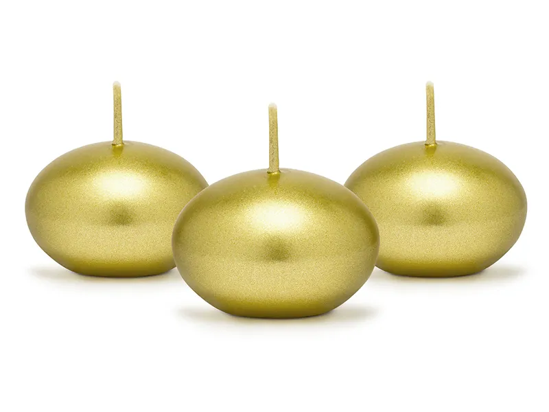 Drijvende Kaars Metallic Goud (50st)