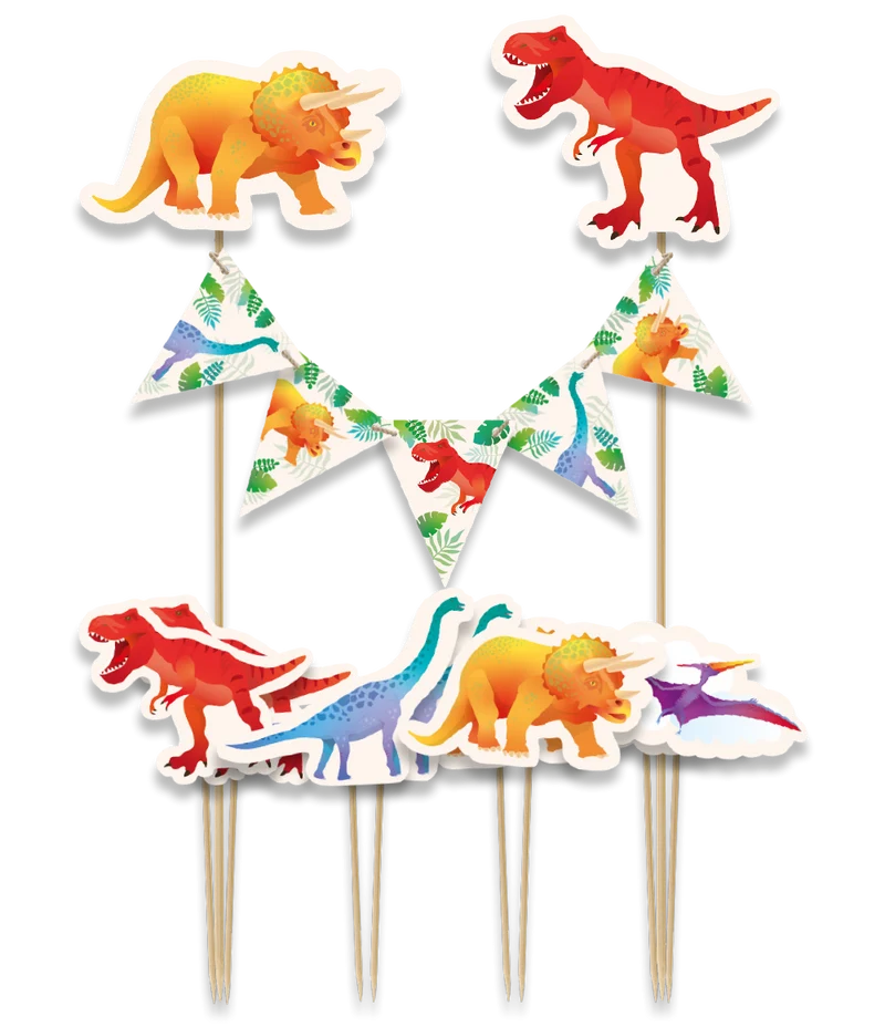 Cake Decoratie Dinosaurus (8st)