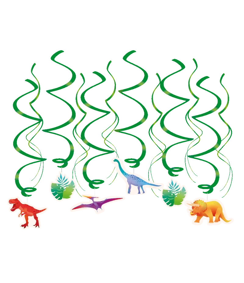 Swirls Dinosaurus Decoratie (12st)