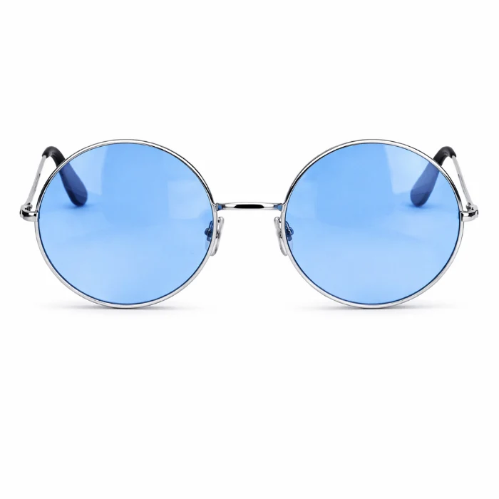 Partybril hippie blauw