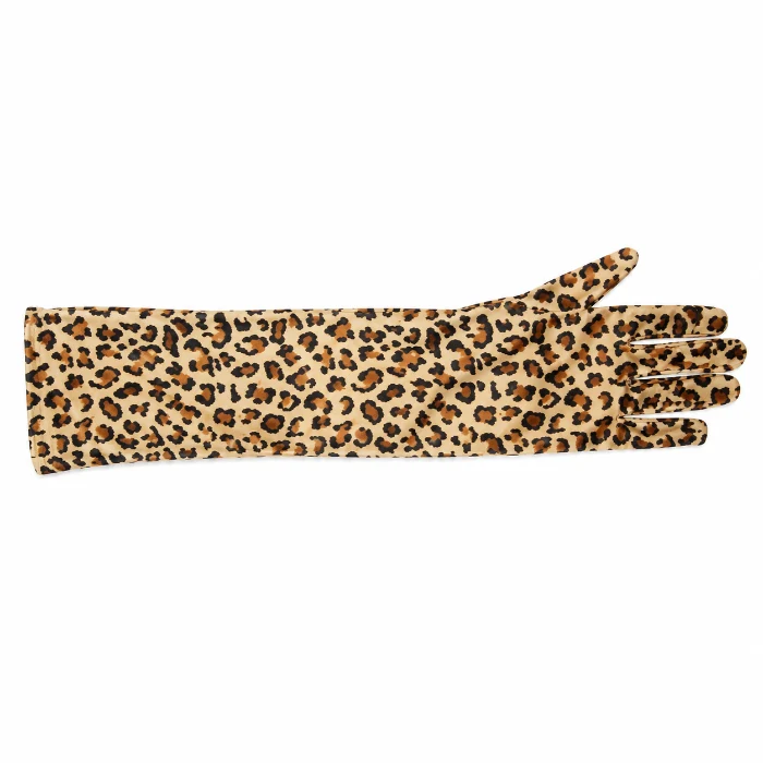 Party handschoenen panter lang