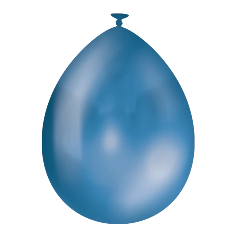 Metallic Blauwe ballonnen 10 stuks 30cm