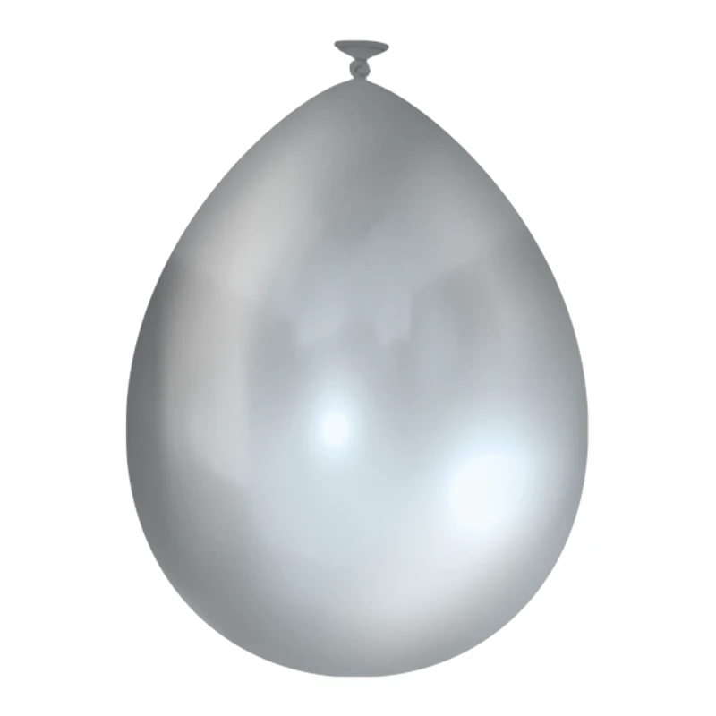 Metallic Zilveren ballonnen 50 stuks 30cm