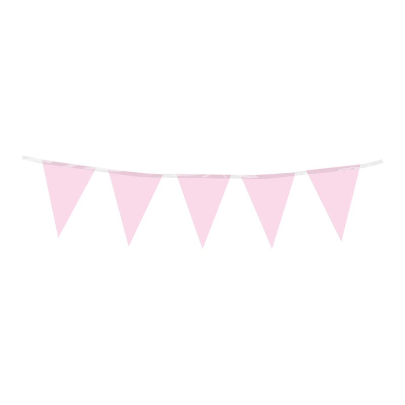 Mini vlaggenlijn baby roze 3m