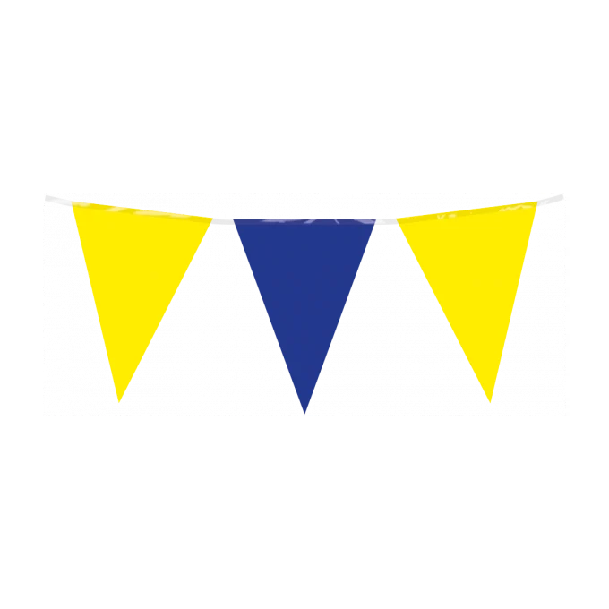 Vlaggenlijn blauw geel 10 meter