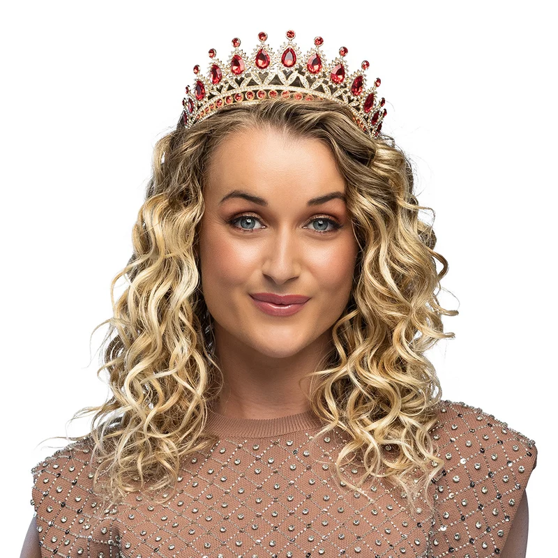 Metalen tiara Royal Christina goud
