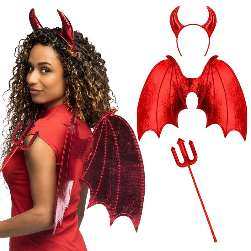 Set Duivel Azara 3-delig Halloween