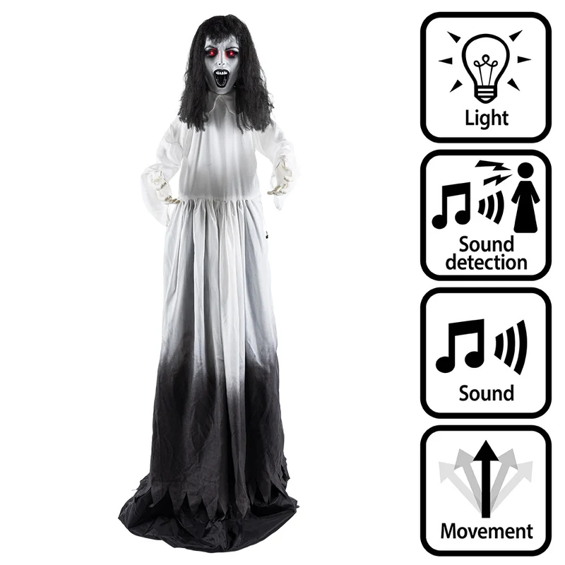 Staande decoratie Ghost widow pop-up 225 cm
