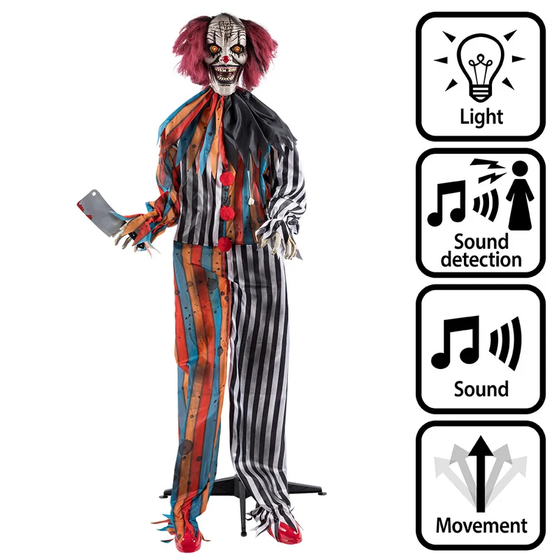 Staande decoratie Clown Butcher 175 cm
