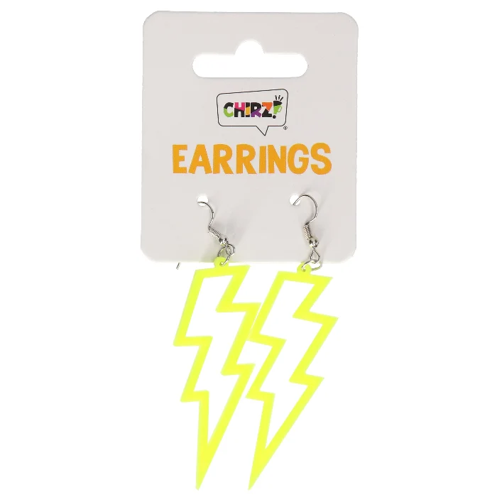 Oorbellen flash neon geel