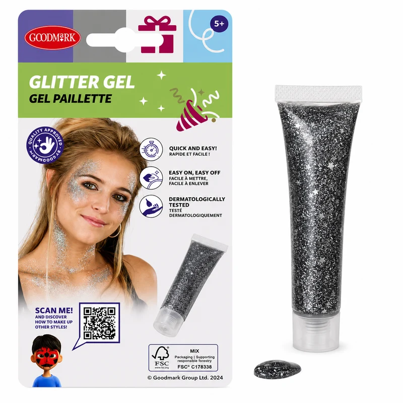 Glittergel zilver 14ml