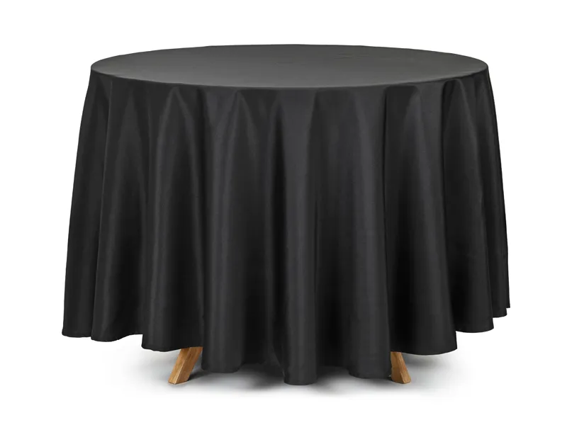 Rond Tafelkleed Mat Zwart 230 cm