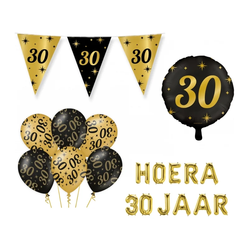 30 jaar Classy Versiering pakket - M