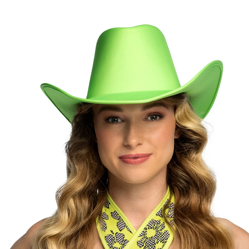 Hoed cowboy Blaze neongroen