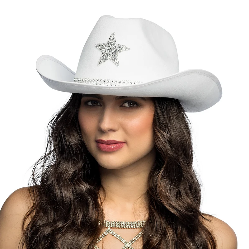 Hoed cowboy Taylor wit