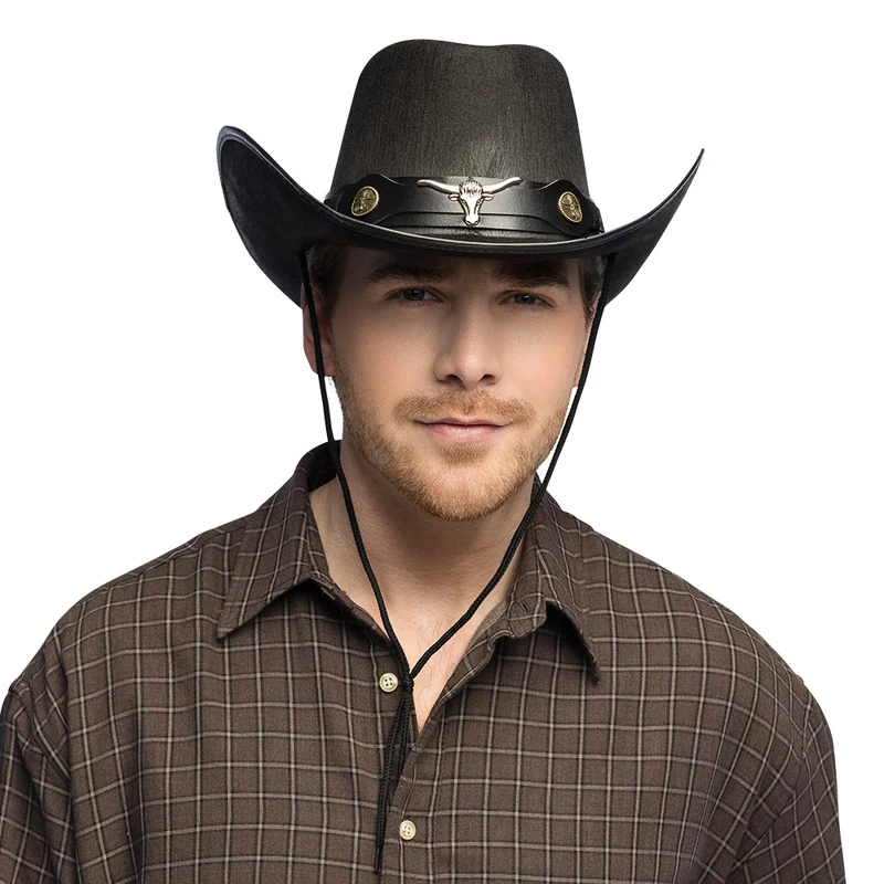 Hoed cowboy Wyatt zwart