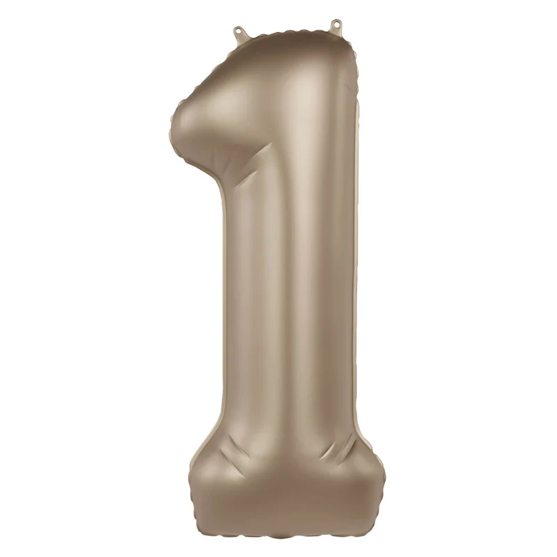 Folieballon Cijfer 1 - Starlight Gold - 86 cm