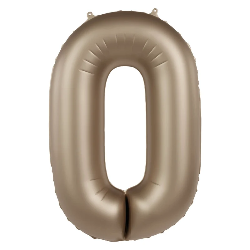 Folieballon Cijfer 0 - Starlight Gold - 86 cm