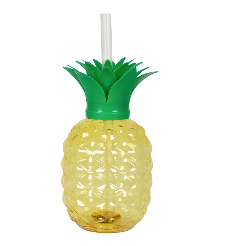 LED beker Ananas met rietje