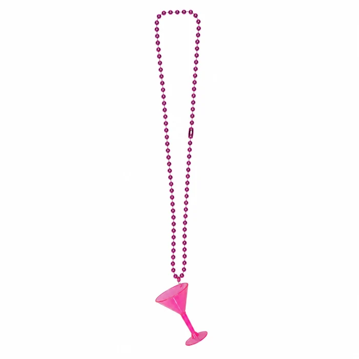 Ketting cocktailglas roze