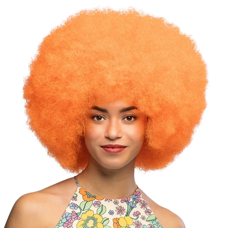 Pruik Sugar Neon Oranje