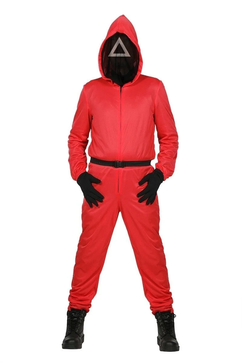 Squid Game Pak Rood Met Masker Cirkel
