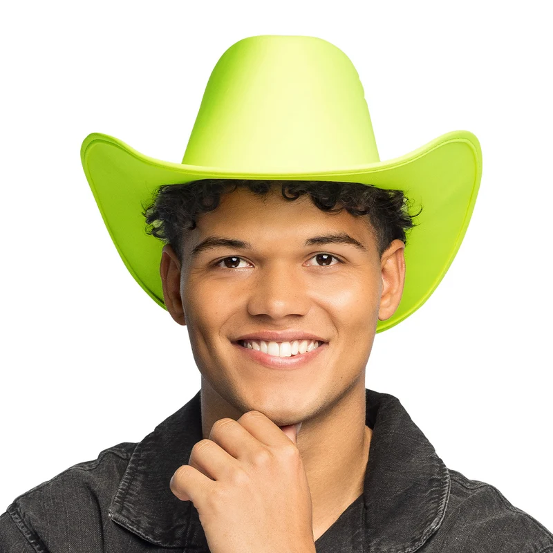 Hoed cowboy Blaze neongeel
