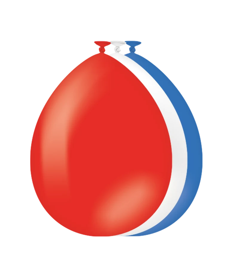 Ballonnen Rood-Wit-Blauw (10st)
