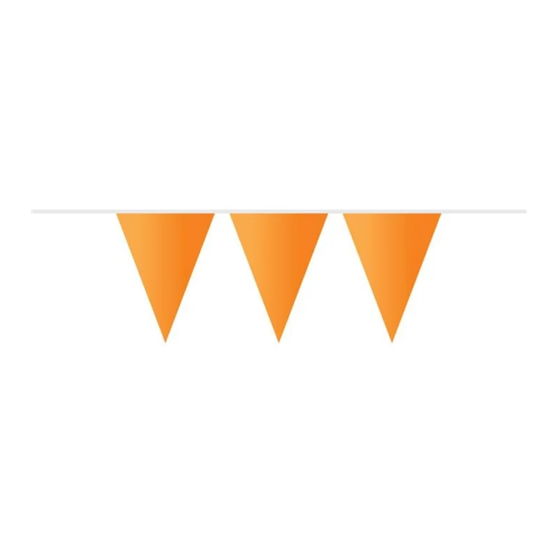 Oranje vlaggenlijn 50 meter (80 vlaggetjes)
