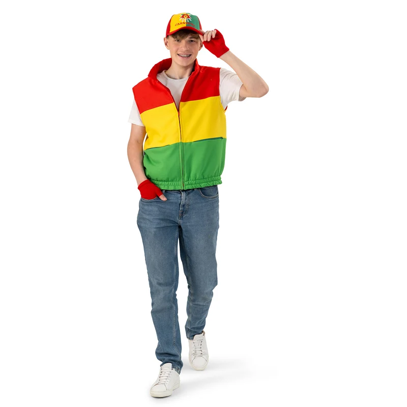 Bodywarmer rood, geel, groen heren