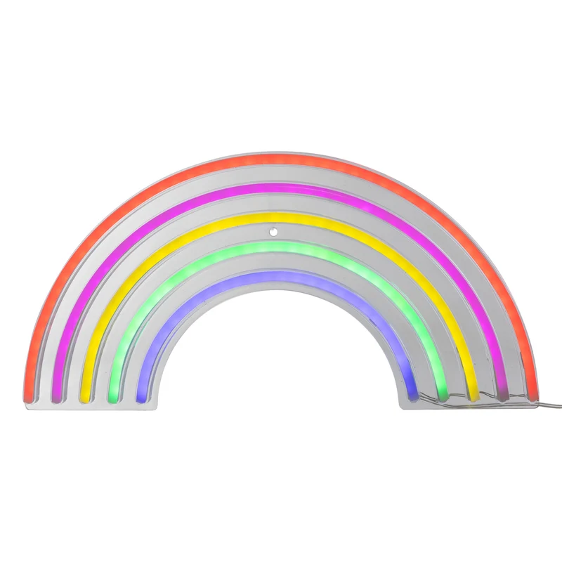 Atmosphera Rainbow Wandlamp Neon - 38x2x19cm - Multi
