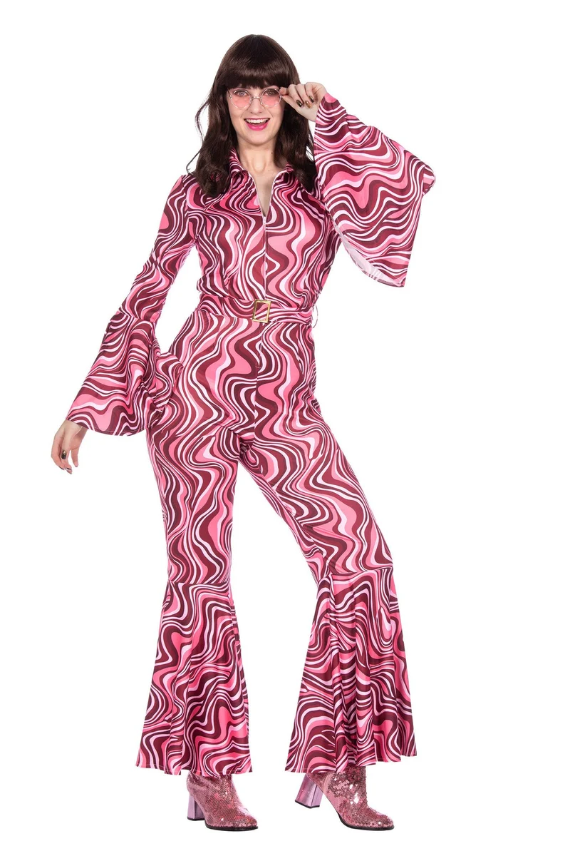 70's Catsuit Disco Diva Roze